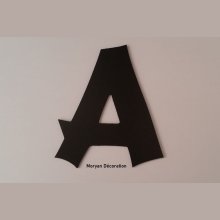 Letra plástica PVC preto CANCUN
