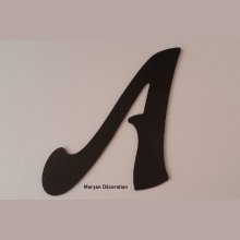 Letra plástica PVC preto FELIPE