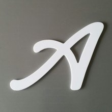 Letra plástica PVC LOMBRIZ