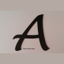 Letra plástica PVC preto LUCIDA HANDWRITING