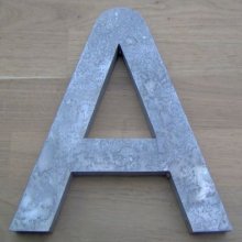 Carta em relevo 3D em zinco DIGITAL SANS