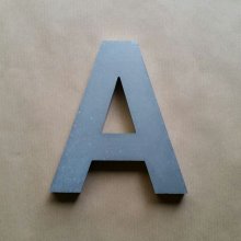 Carta em relevo 3D em zinco ARIAL