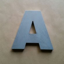 Zinco 3D carta em relevo ARIAL PRETO