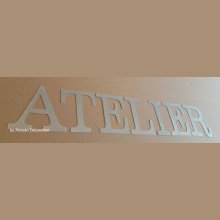 Letras decorativas em zinco ATELIER , altura 18 cm