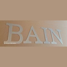 Letra decorativa de zinco BAIN 20 cm