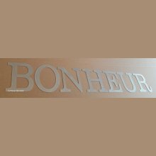 Letra decorativa em zinco BONHEUR 20 cm