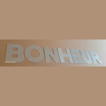 Letra decorativa em zinco BONHEUR 20 cm