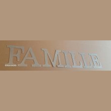 Carta decorativa de zinco FAMILIAR 20 cm