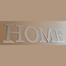 Letra decorativa de zinco HOME 20 cm
