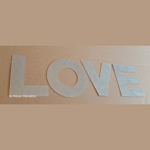 Carta decorativa de zinco LOVE 20 cm