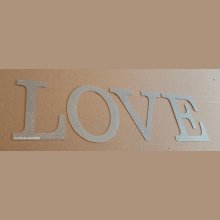 Letra decorativa em zinco AMOR 30 cm